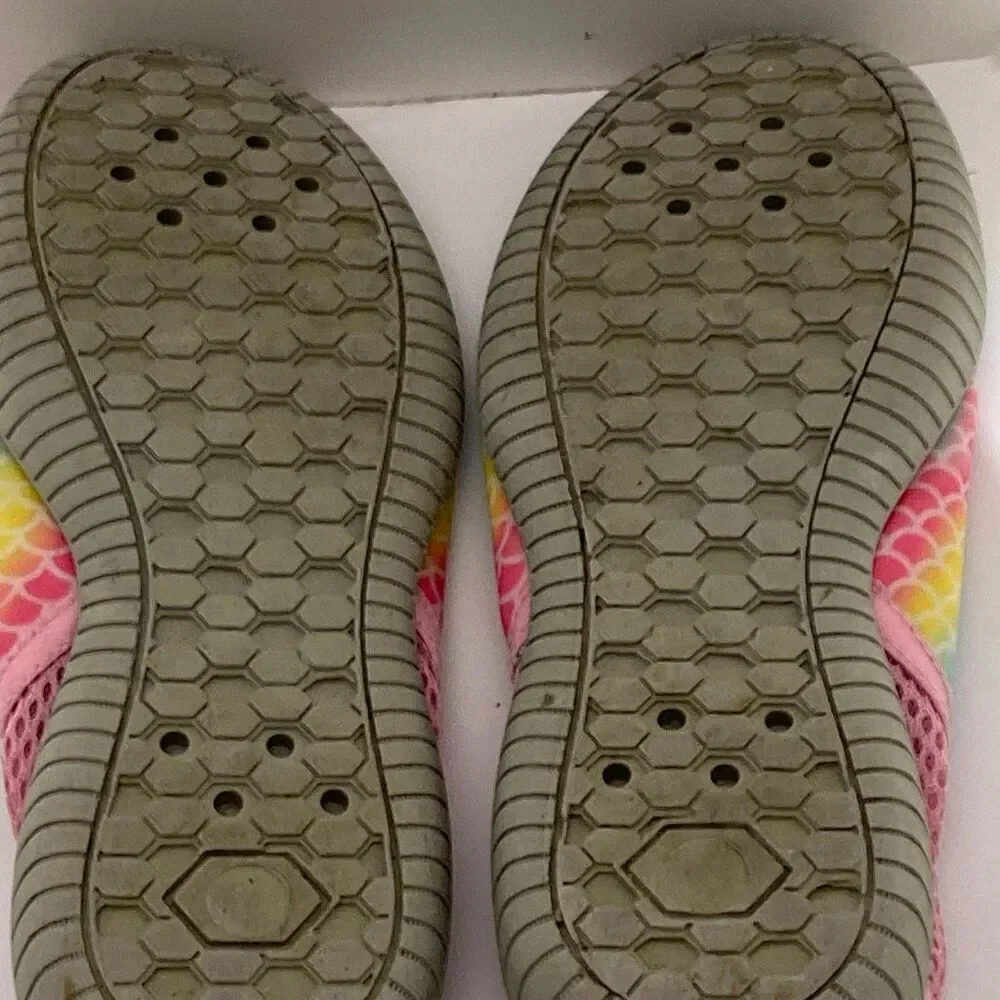 Real Legends Kid's‎ Pink Scales Pattern Mermaid Marina Water Shoes Size 13